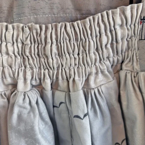 Handmade one of a kind girl's smocked dress, London Print - Picture 8 of 12